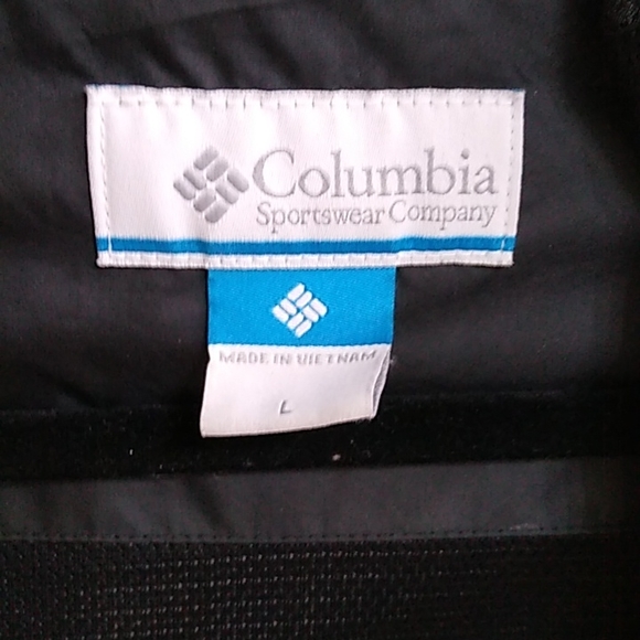 Columbia light weight black jacket with pink zipper, EUC - Picture 2 of 6